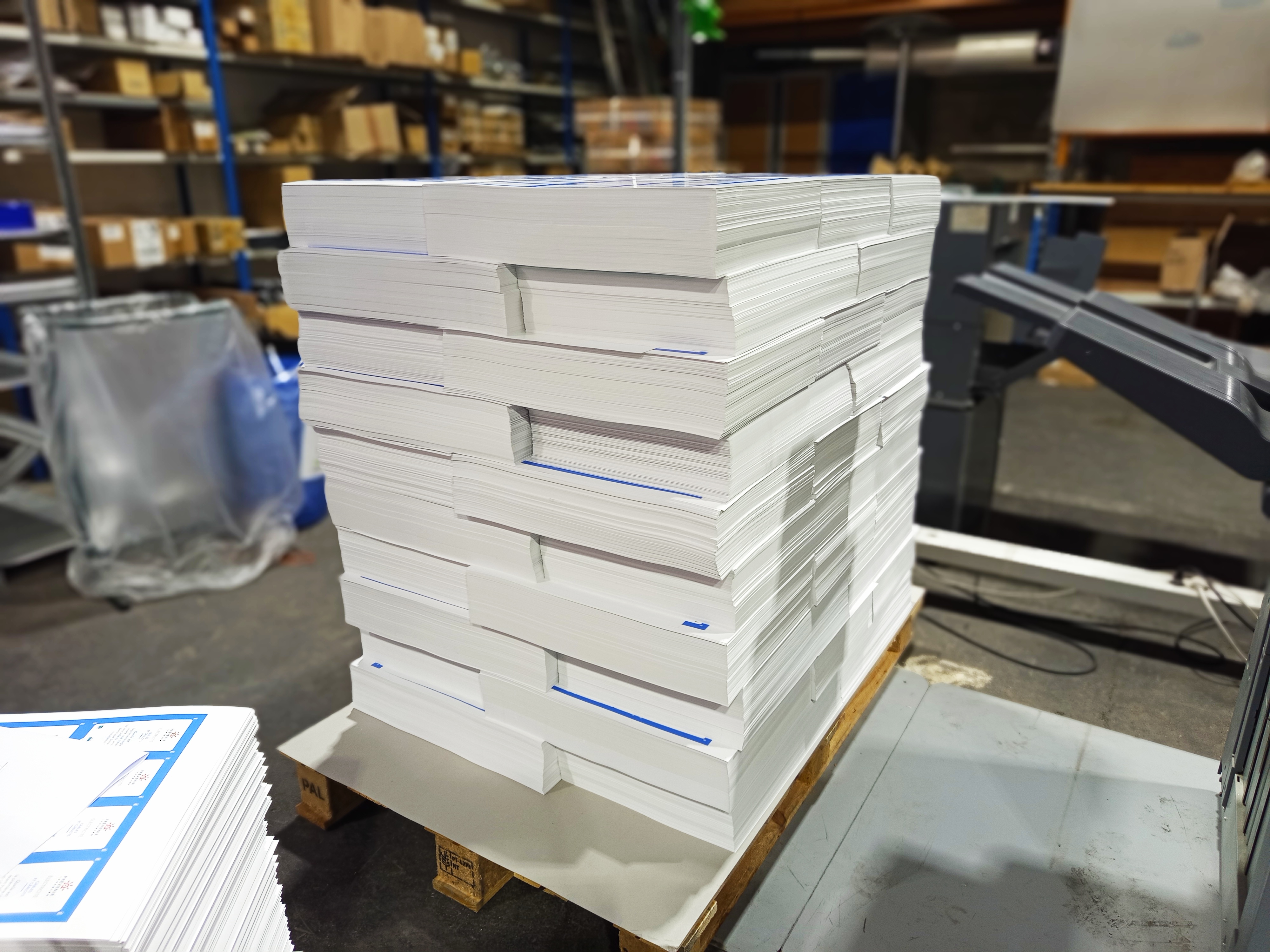 palette impression supports papier 